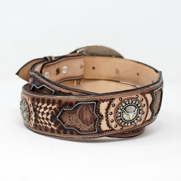Western Embossed Concho Belt