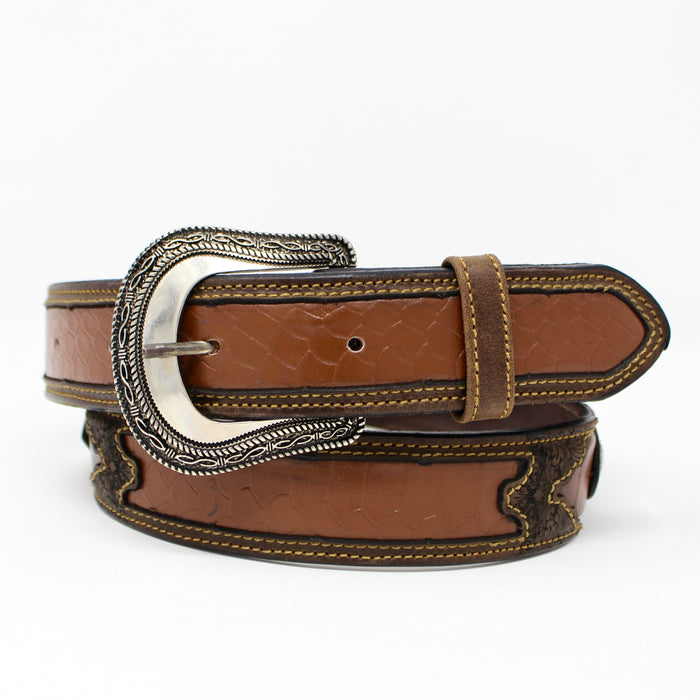 Western Imitation Crocodile Concho Belt