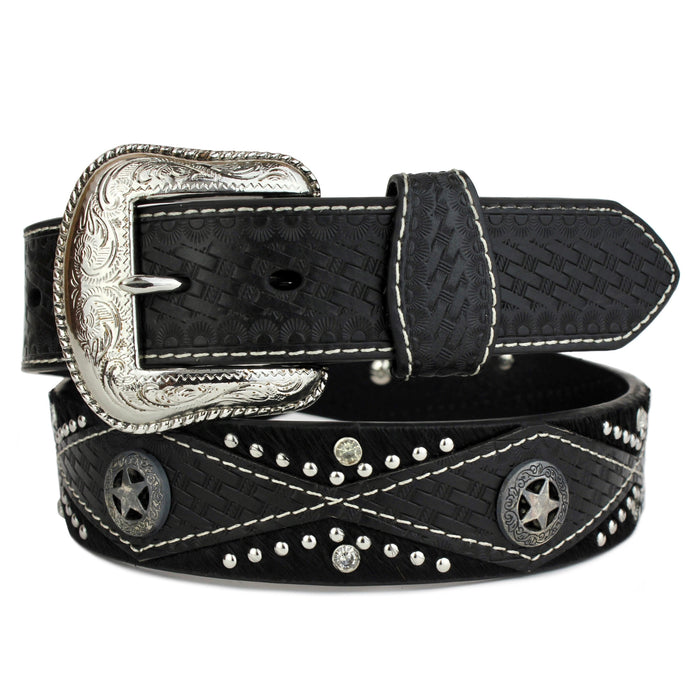 Western Star Belt w/ Black Cowhide