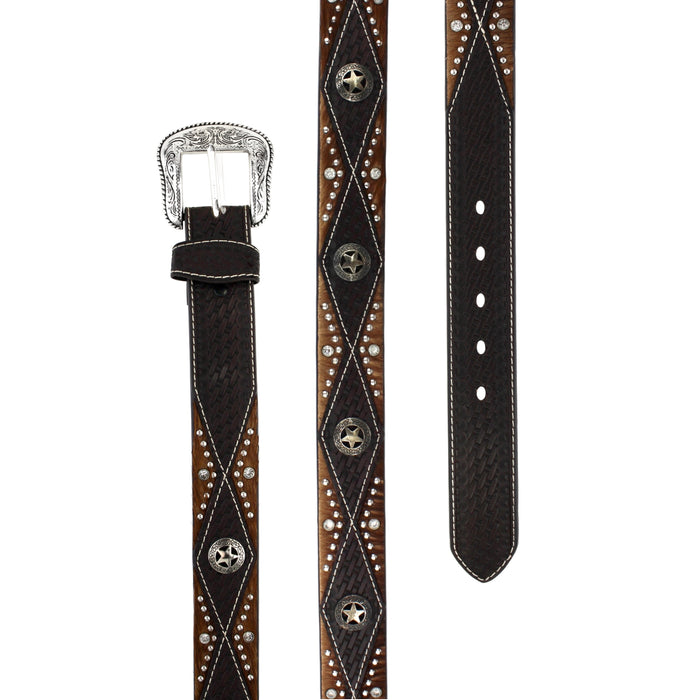 Western Star Belt w/ Brown Cowhide