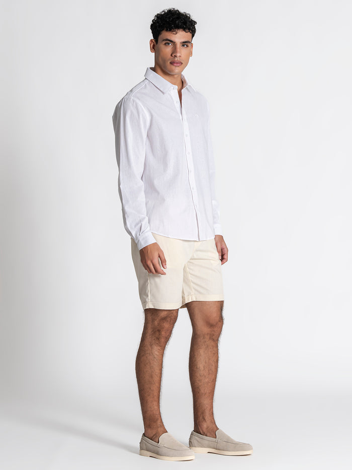 shirts / White GG Linen Shirt