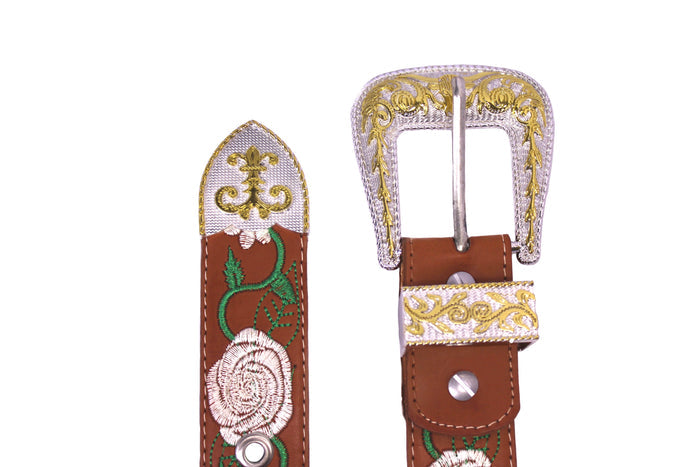 White Rose Belt - Honey