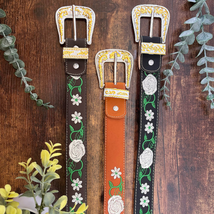 White Rose Belt - Honey