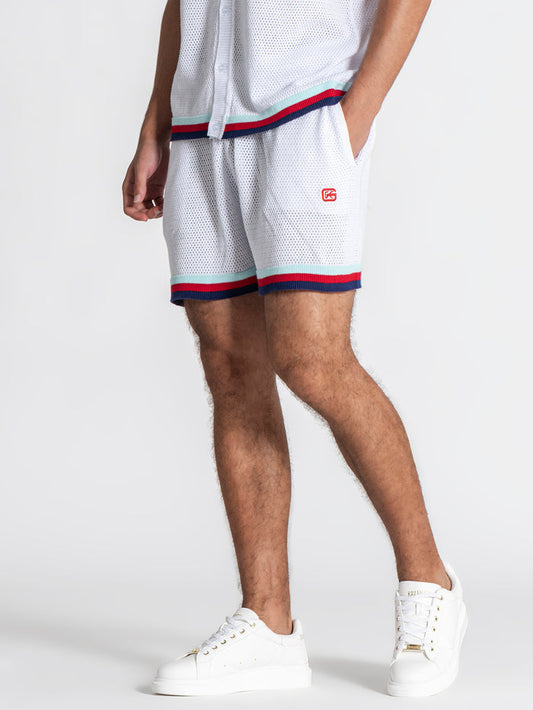 shorts / White Soft Court Sneakers