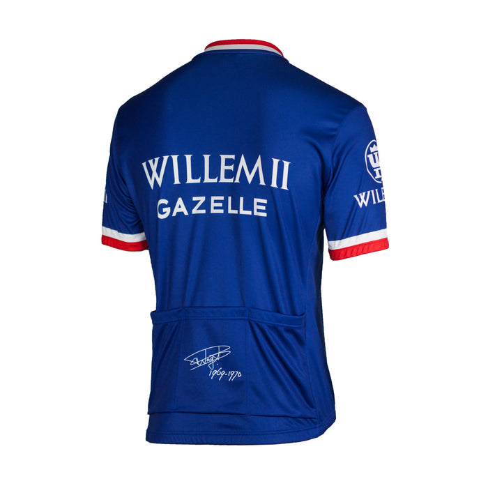 Rogelli Willem II fietsshirt heren blauw korte mouw achterkant.