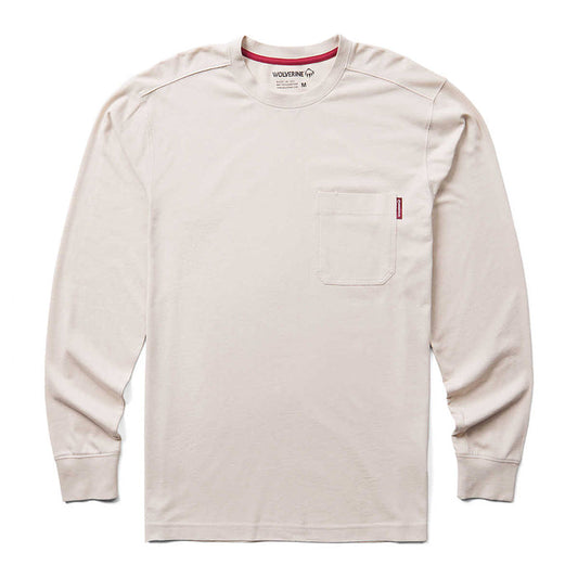 Wolverine Classic Long Sleeve Pocket T-Shirt - Stone