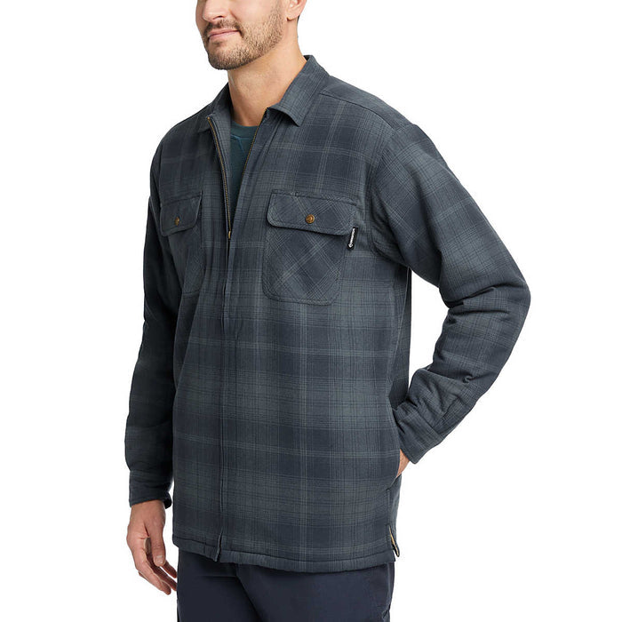 Wolverine Sherpa Lined Zip Shirt Jacket - Dark Slated Plaid