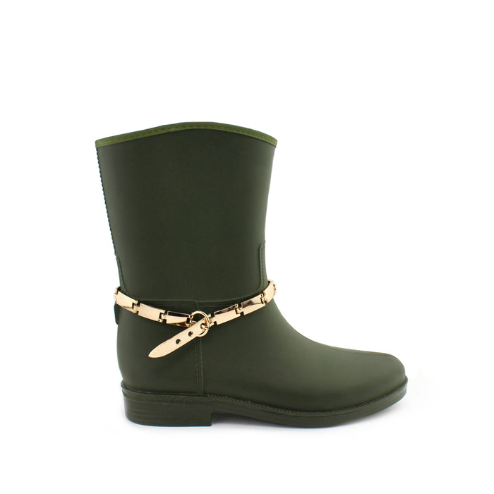 Women's Short Matte Rain Boot - Olive