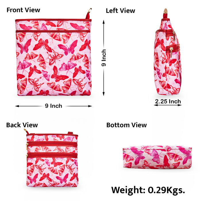 Women's butterfly crossbody sling bag for work, travel, and daily use-infographic image