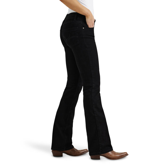 Women's Wrangler Essential Mid-Rise Bootcut Jean- Black