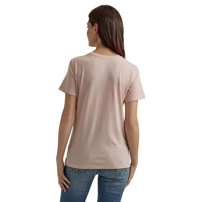 Women's Wrangler Nostalgia Logo Reg Fit Tee- Peach