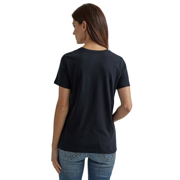 Women's Wrangler Western Graphic Reg Fit Tee- Jet Black