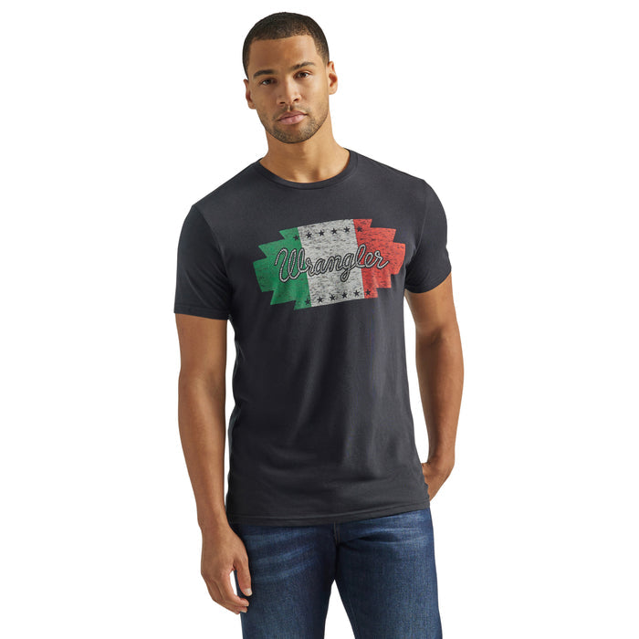 Wrangler Mexico Flag Logo T-Shirt- Jet Black