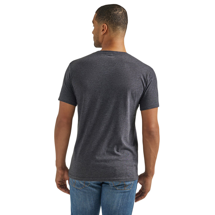 Wrangler Vignette Logo T-Shirt- Caviar Heather