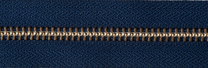 YKK Brass Metal Open End Zip: 66cm