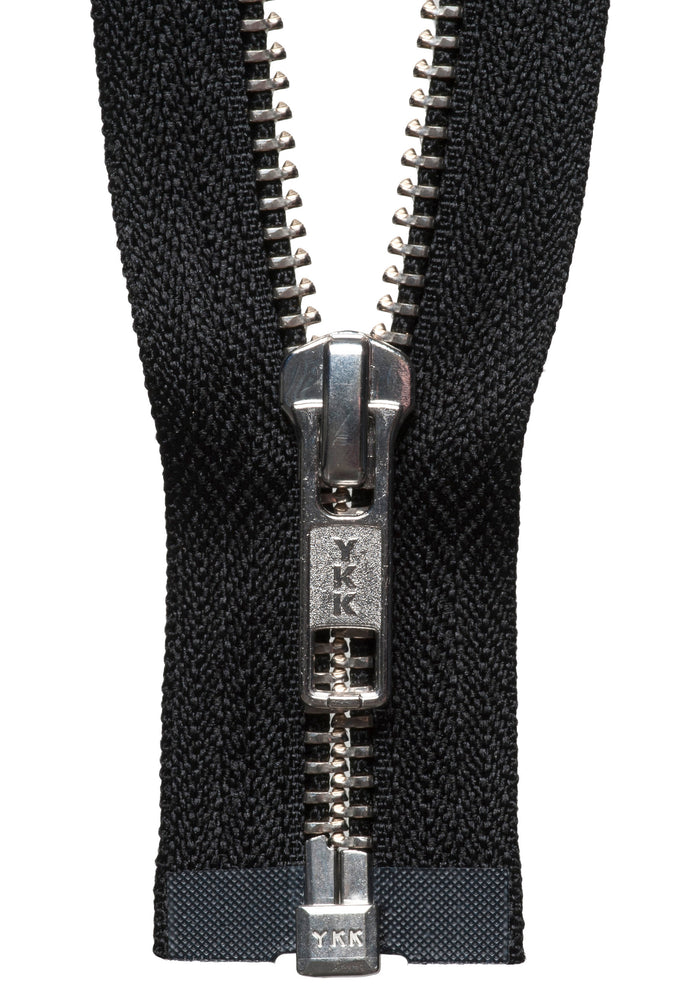 YKK Nickel Free Metal Open End Zip: 66cm
