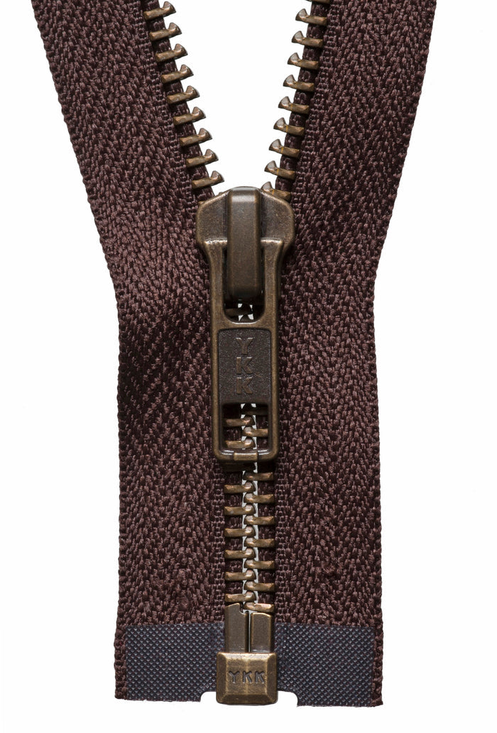 YKK Strong Metal Tooth Open End Zip: 66cm