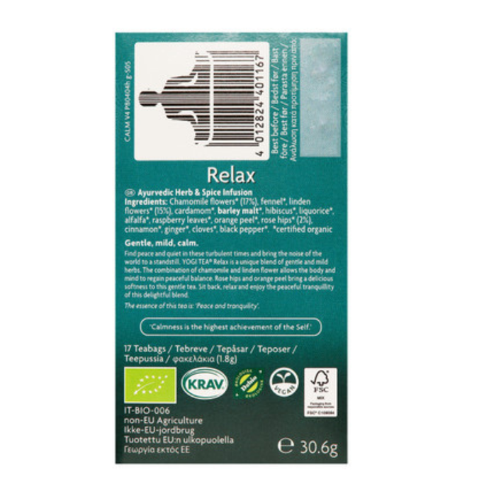 Yogi Tea Relax Tea 17 Bags