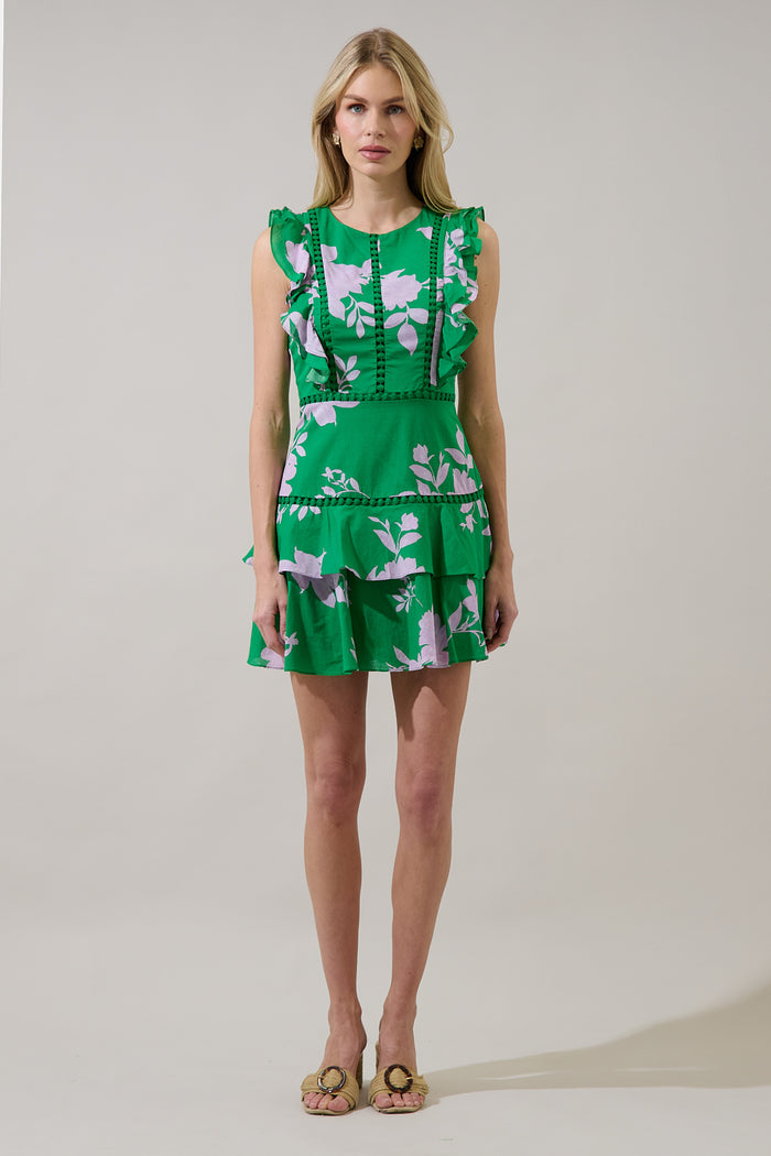 Zama Floral Rayana Ruffle Dress