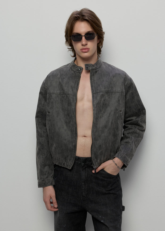 ZIP-UP BIKER JACKET