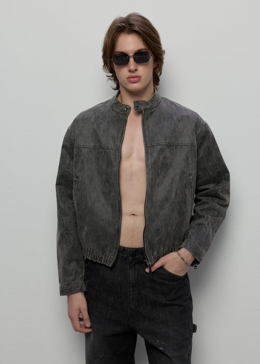 ZIP-UP BIKER JACKET