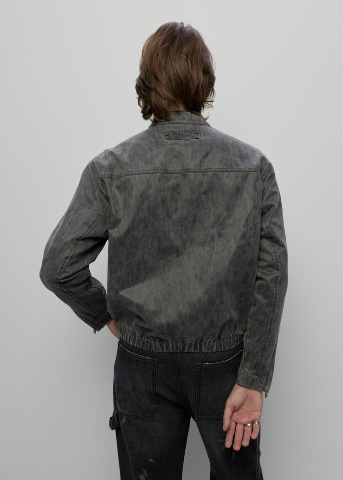 ZIP-UP BIKER JACKET