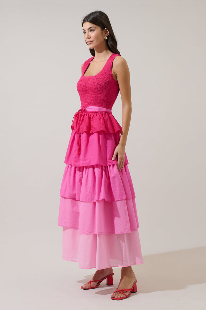 Zoria Smocked Tiered Maxi Dress
