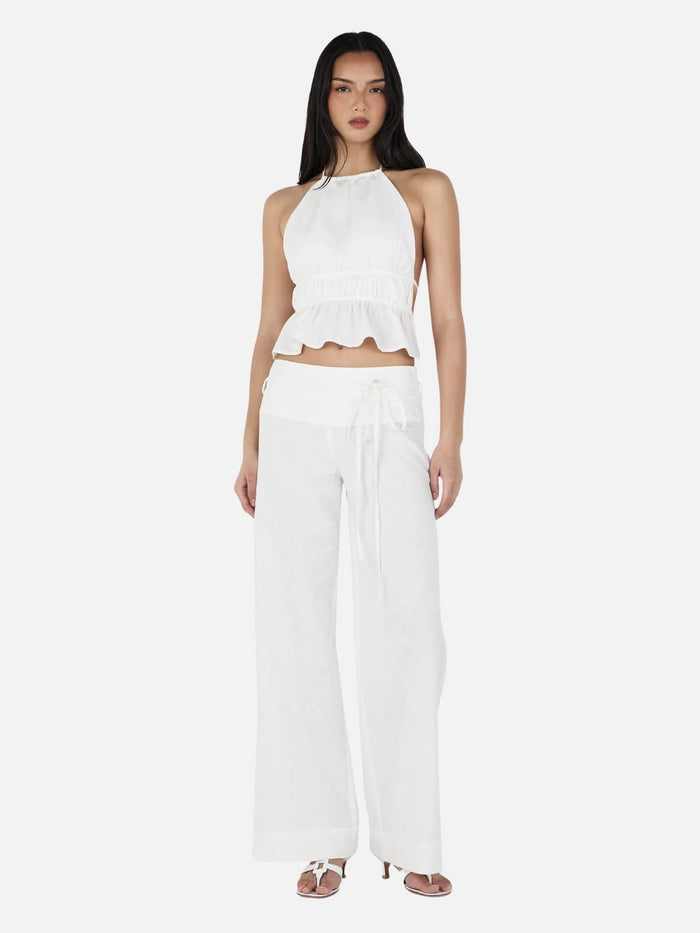 Zuri Halter Top - Ivory